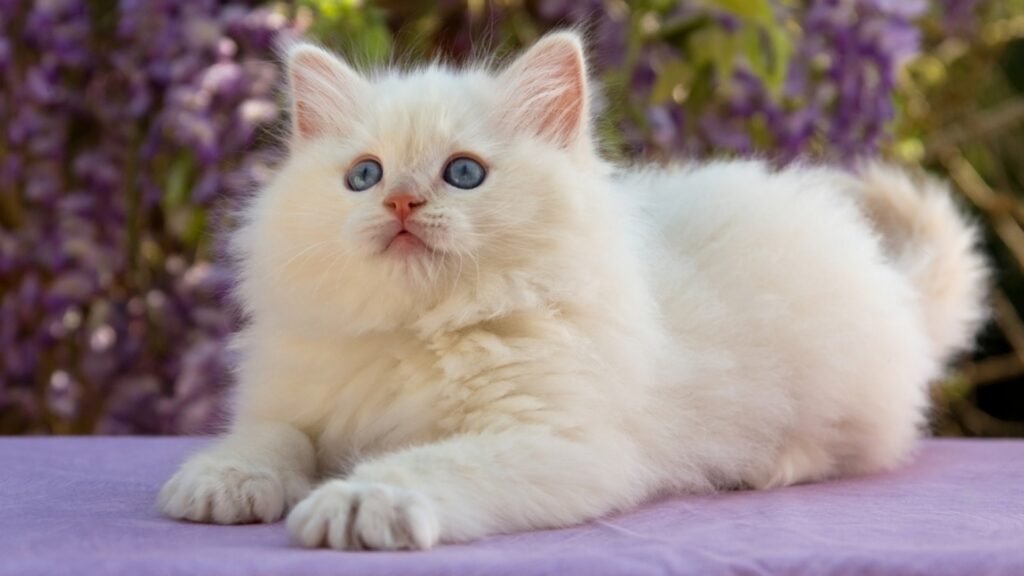 Lilac Cream Point Ragdoll Cat