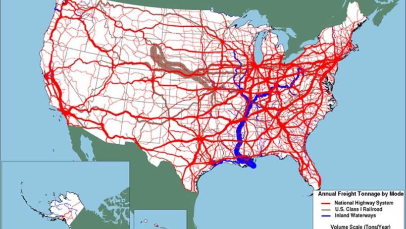 Mapping the Flow - The 10 Busiest Freight States in America